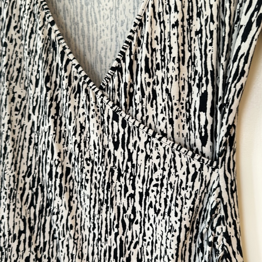 Banana Republic Abstract Print Wrap Style Dress - image 2